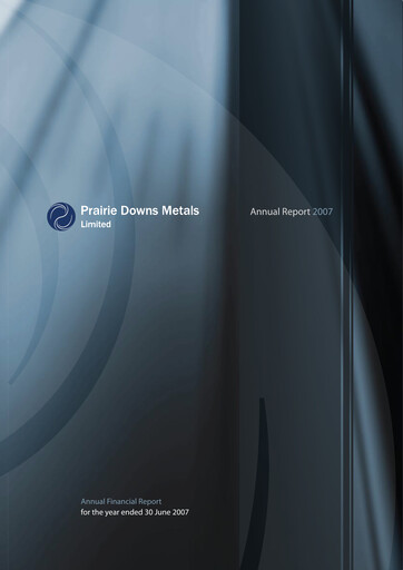 Thumbnail GreenX Metals Annual Report 2007