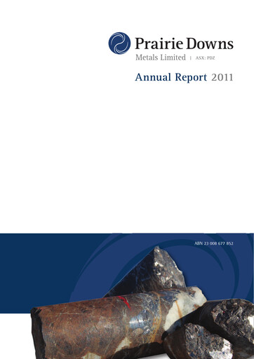 Thumbnail GreenX Metals Annual Report 2011