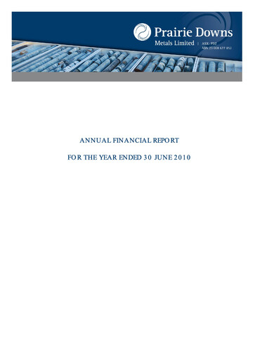 Thumbnail GreenX Metals Financial Report 2010