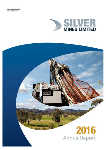 Thumbnail Silver Mines Limited Annual Report 2015-2016