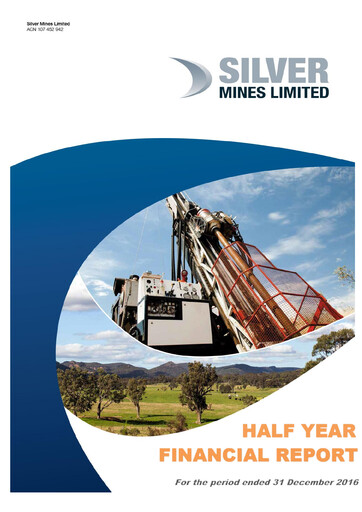 Thumbnail Silver Mines Limited Half-year Report 2016-2017-h1