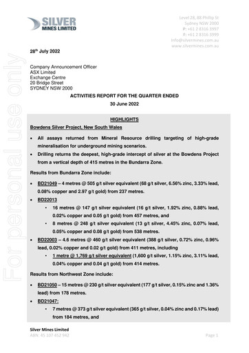 Thumbnail Silver Mines Limited Quarterly Report 2021-2022-q4