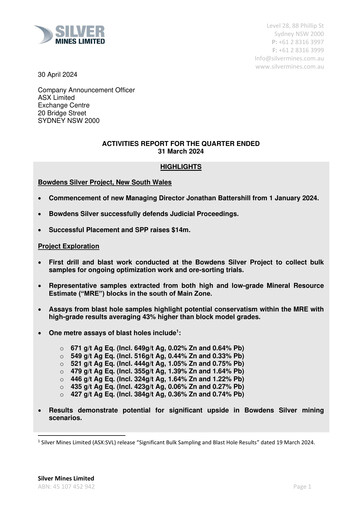 Thumbnail Silver Mines Limited Quarterly Report 2023-2024-q3