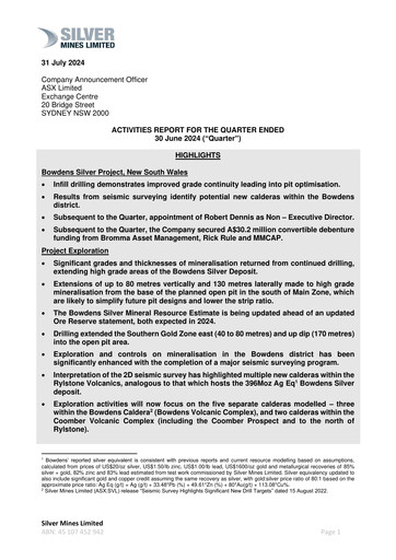 Thumbnail Silver Mines Limited Quarterly Report 2023-2024-q4