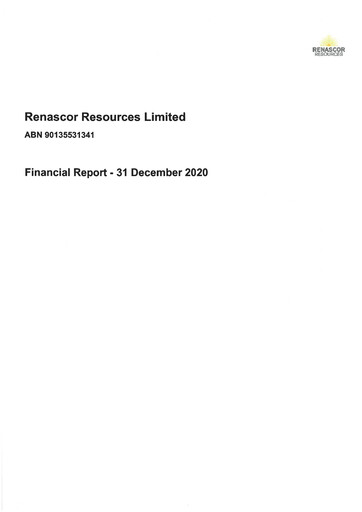 Thumbnail Renascor Resources Financial Report 2021-h1