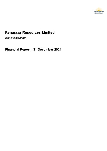 Thumbnail Renascor Resources Financial Report 2022-h1