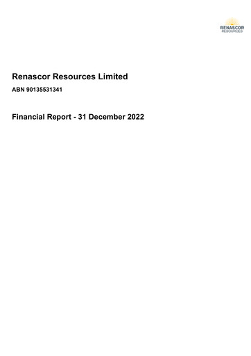 Thumbnail Renascor Resources Financial Report 2023-h1