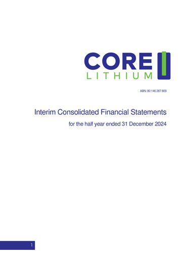 Thumbnail Core Lithium Ltd Half-year Report 2024-2025-h1