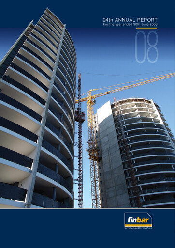Thumbnail Finbar Group Limited Annual Report 2008