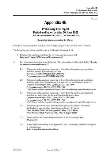 Thumbnail Finbar Group Limited Financial Report 2025