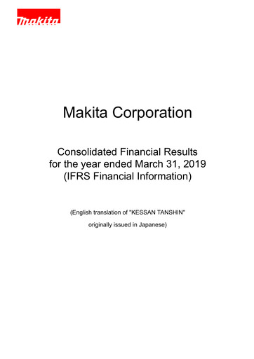 Miniature Makita Rapport financier 2019