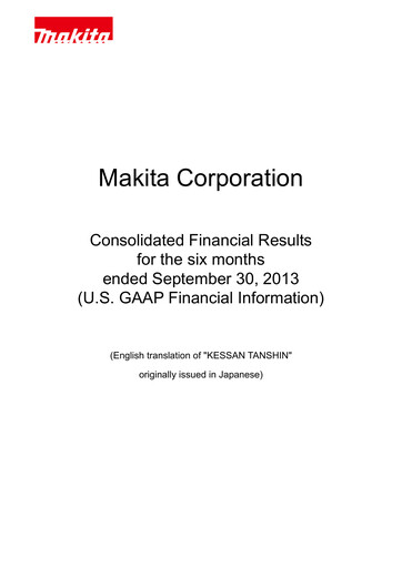 Miniature Makita Rapport semestriel 2013-h1