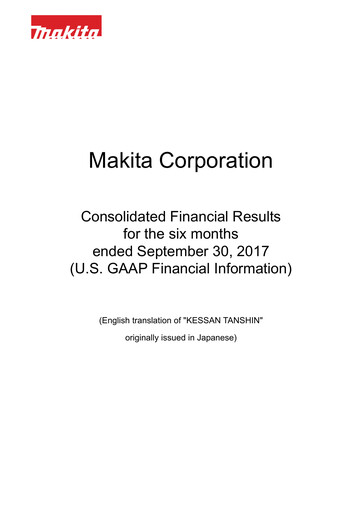 Miniature Makita Rapport semestriel 2017-h1