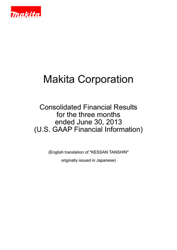 Miniature Makita Rapport trimestriel 2013-q1