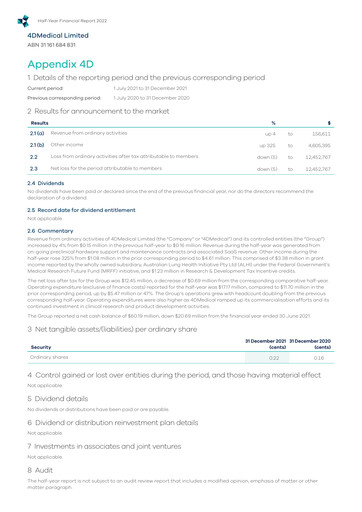 Thumbnail 4DMedical Limited Half-year Report 2021-h2