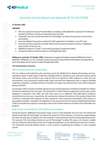 Thumbnail 4DMedical Limited Quarterly Report 2022-q3