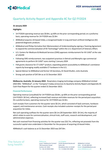 Thumbnail 4DMedical Limited Quarterly Report 2023-q4