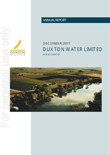 Thumbnail Duxton Water Annual Report 2017