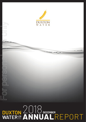 Thumbnail Duxton Water Annual Report 2018