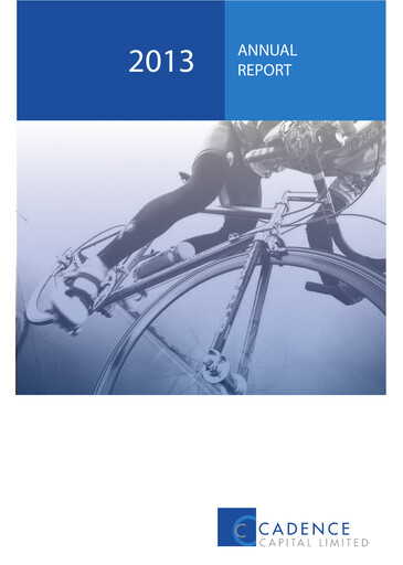 Thumbnail Cadence Capital Limited Annual Report 2013