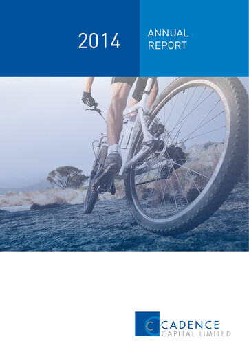 Thumbnail Cadence Capital Limited Annual Report 2014