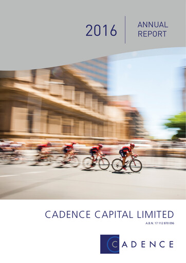 Thumbnail Cadence Capital Limited Annual Report 2016