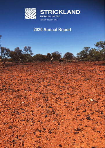 Miniature Strickland Metals Limited Rapport annuel 2020