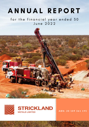 Miniature Strickland Metals Limited Rapport annuel 2022