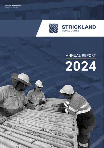 Miniature Strickland Metals Limited Rapport annuel 2024
