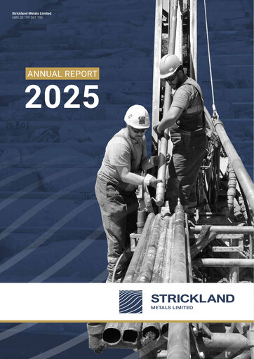 Miniature Strickland Metals Limited Rapport annuel 2025