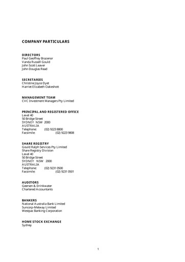 Thumbnail CVC Limited Annual Report 1998