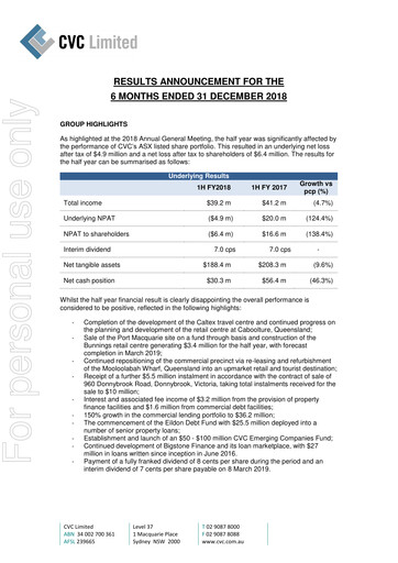 Thumbnail CVC Limited Financial Report 2019-h1