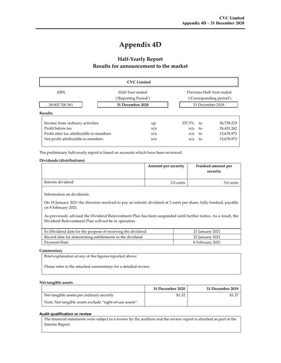 Thumbnail CVC Limited Financial Report 2021-h1