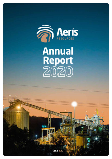 Thumbnail Aeris Resources Annual Report 2020