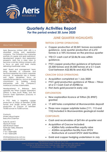 Thumbnail Aeris Resources Quarterly Report 2020-q4