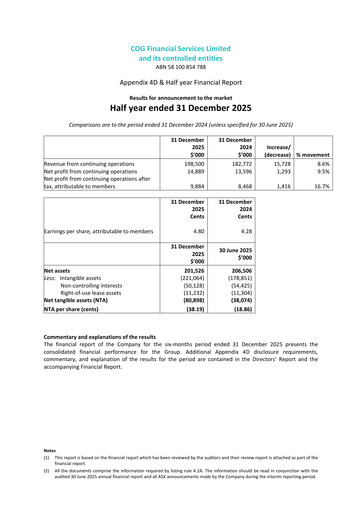 Thumbnail COG Financial Services Half-year Report 2026-h1