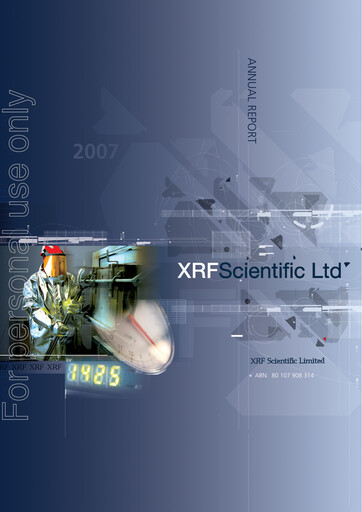 Miniature XRF Scientific Limited Rapport annuel 2007