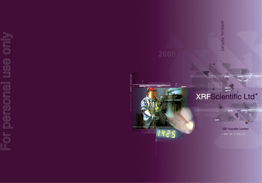 Miniature XRF Scientific Limited Rapport annuel 2008