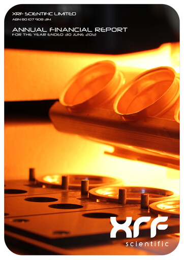 Miniature XRF Scientific Limited Rapport annuel 2012