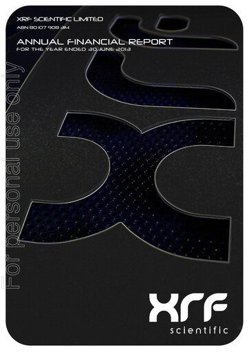 Miniature XRF Scientific Limited Rapport annuel 2013