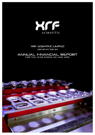 Miniature XRF Scientific Limited Rapport annuel 2015