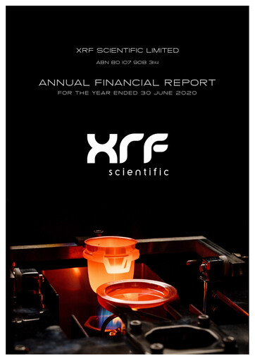Miniature XRF Scientific Limited Rapport annuel 2020