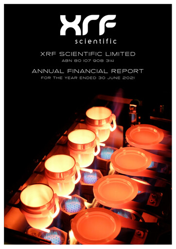 Miniature XRF Scientific Limited Rapport annuel 2021