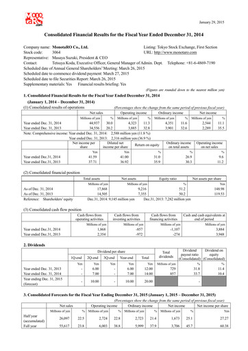 Vorschaubild Monotaro Finanzmitteilung 2014