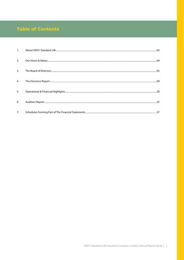 Miniature HDFC Life
 Rapport annuel 2008-2009