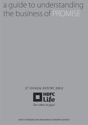 Miniature HDFC Life
 Rapport annuel 2011-2012