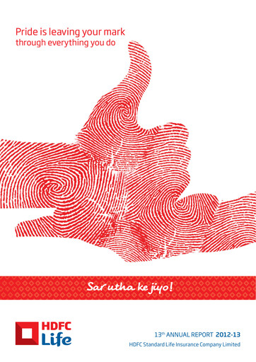 Miniature HDFC Life
 Rapport annuel 2012-2013