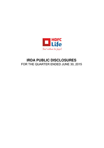 Thumbnail HDFC Life
 Quarterly Report 2015-q1