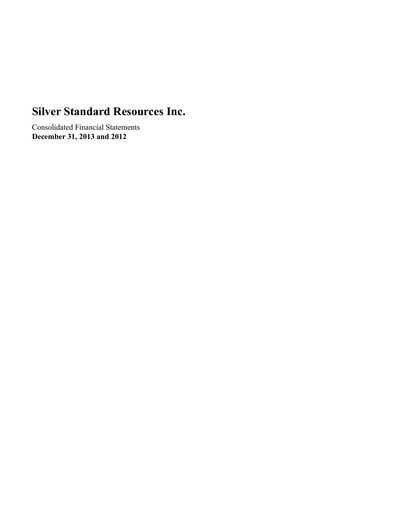 Thumbnail SSR Mining Financial Statement 2013