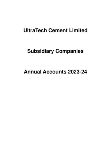 Thumbnail UltraTech Cement
 Financial Statement 2023